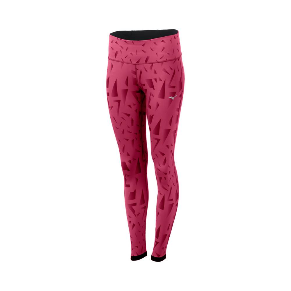 Leggings Mizuno DUO LONG - Mulher - Pretas/Vermelhas - OEKMP7412